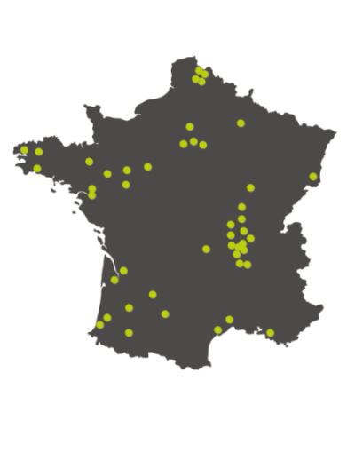 carte-agences-TOMA-interim Carte de france avec les agences TOMA Intérim