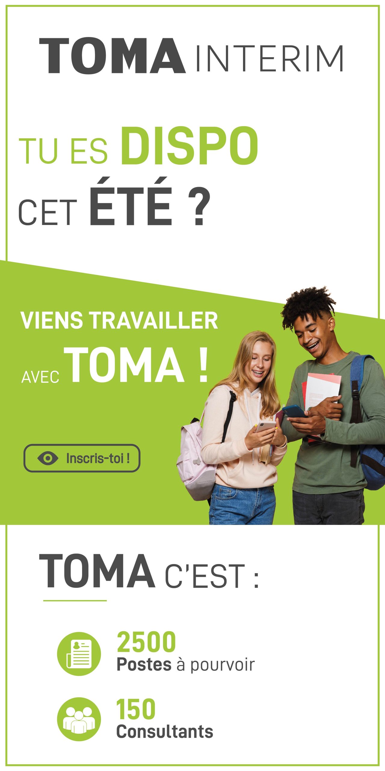 Job été-05 Affiche sur les jobs d'été TOMA Intérim